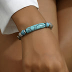 Bracciale Elegante in Argento e Turchese