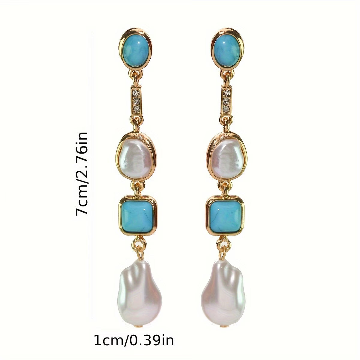 Orecchini in Perla Turchese
