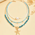 Collana Costiera in Perle e Turchese Premium