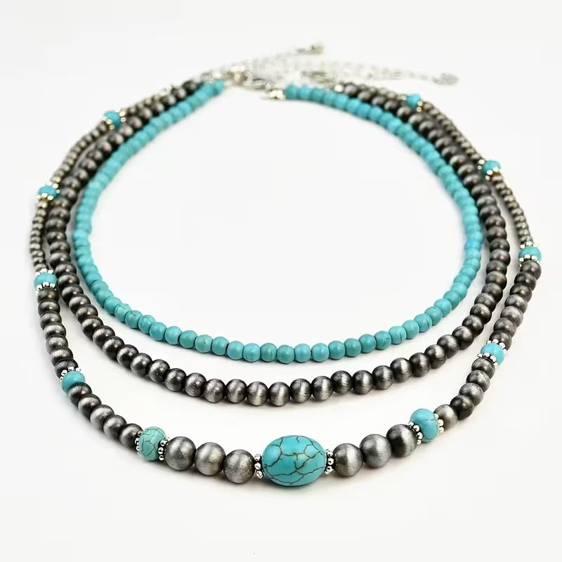 Collana Layered Turchese Collana Moderna