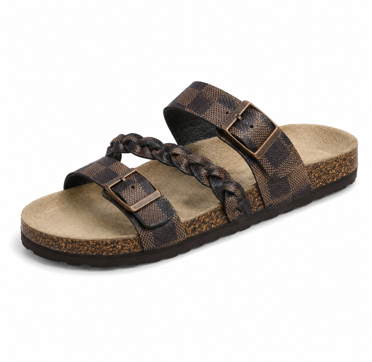 Caiden - Sandali in pelle intrecciata stile sughero