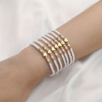 Braccialetto a Perline a Cuore Sottile Set di 7