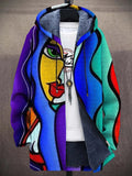 Valentina | Cardigan con Cappuccio Fantasia Blu