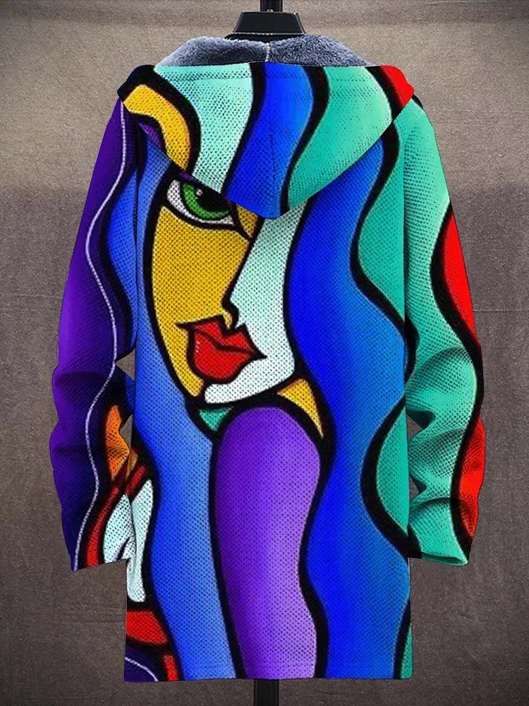 Valentina | Cardigan con Cappuccio Fantasia Blu