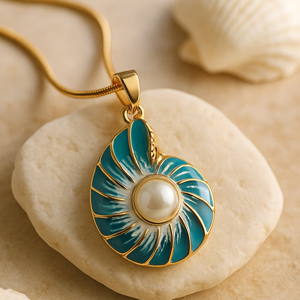 Collana in Perle di Conchiglia e Oro