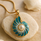 Collana in Perle di Conchiglia e Oro