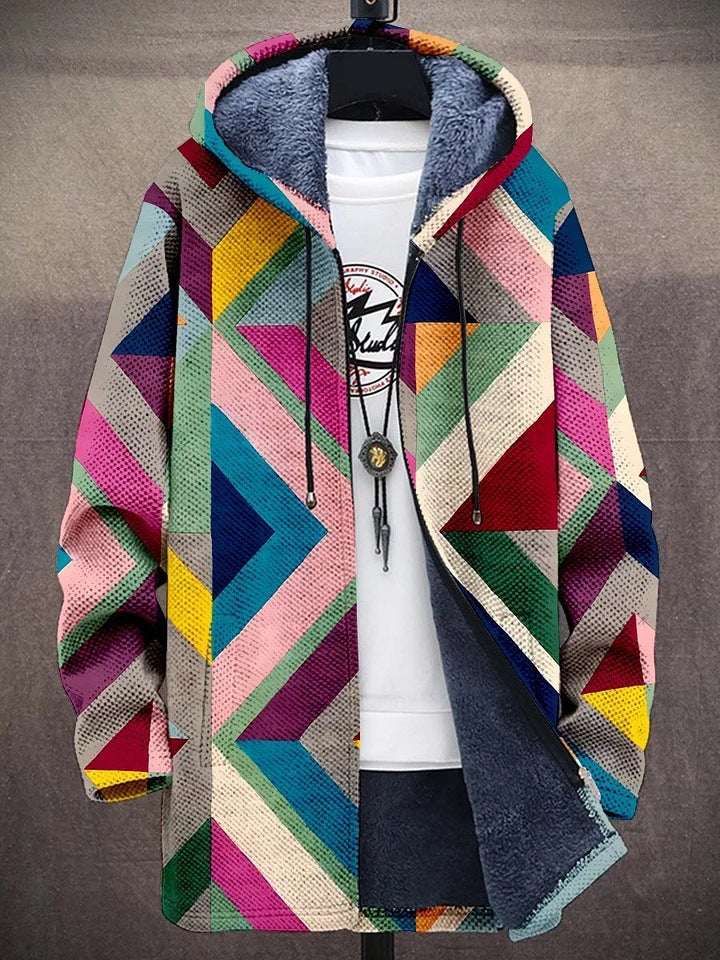 Matilde | Cardigan con Cappuccio a Fantasia Colorata