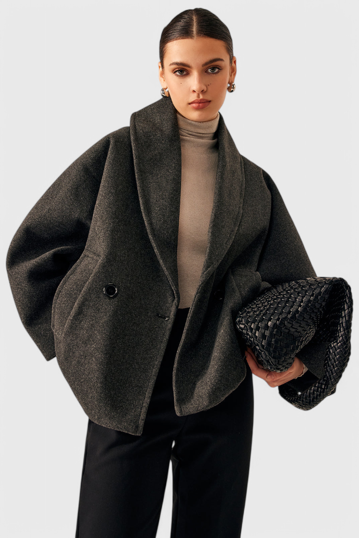 Penelope | Cappotto Relaxed Oversized con Collo a Sciarpa
