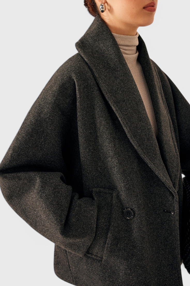 Penelope | Cappotto Relaxed Oversized con Collo a Sciarpa