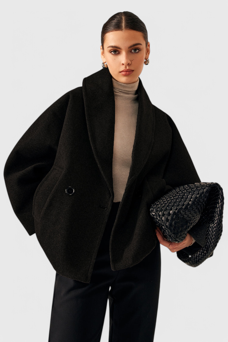 Penelope | Cappotto Relaxed Oversized con Collo a Sciarpa