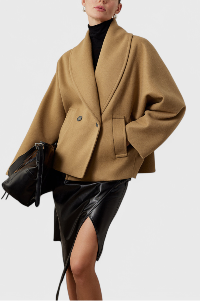 Penelope | Cappotto Relaxed Oversized con Collo a Sciarpa