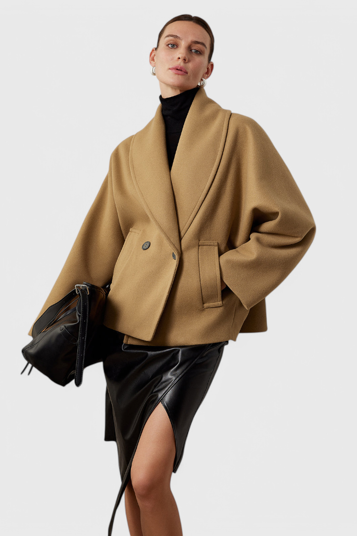 Penelope | Cappotto Relaxed Oversized con Collo a Sciarpa