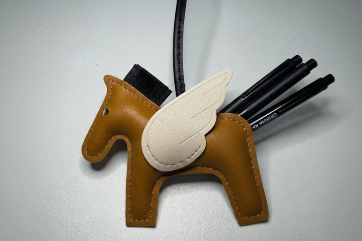 CHARME DI CAVALLO ALATO IN PELLE