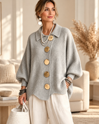 Annabel | Cardigan Button Over Size con Collo