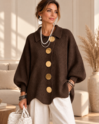 Annabel | Cardigan Button Over Size con Collo