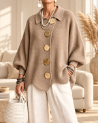 Annabel | Cardigan Button Over Size con Collo