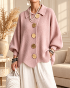 Annabel | Cardigan Button Over Size con Collo