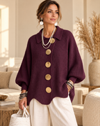 Annabel | Cardigan Button Over Size con Collo