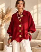 Annabel | Cardigan Button Over Size con Collo