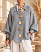 Annabel | Cardigan Button Over Size con Collo