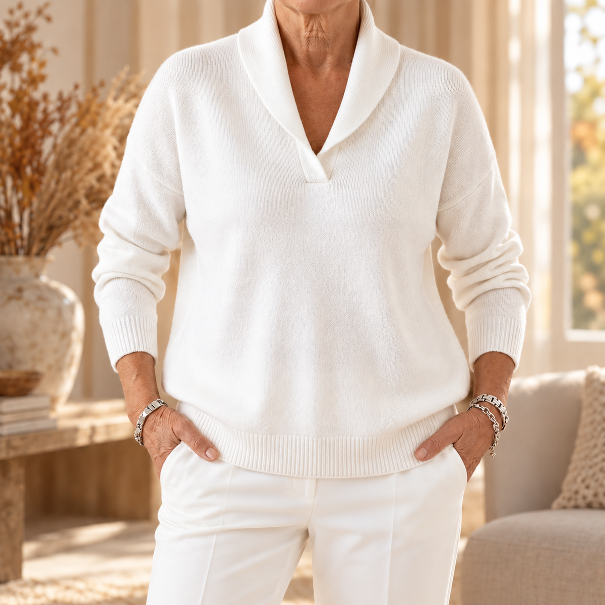 Clarissa | Il Maglione Forgiving-Fit a V
