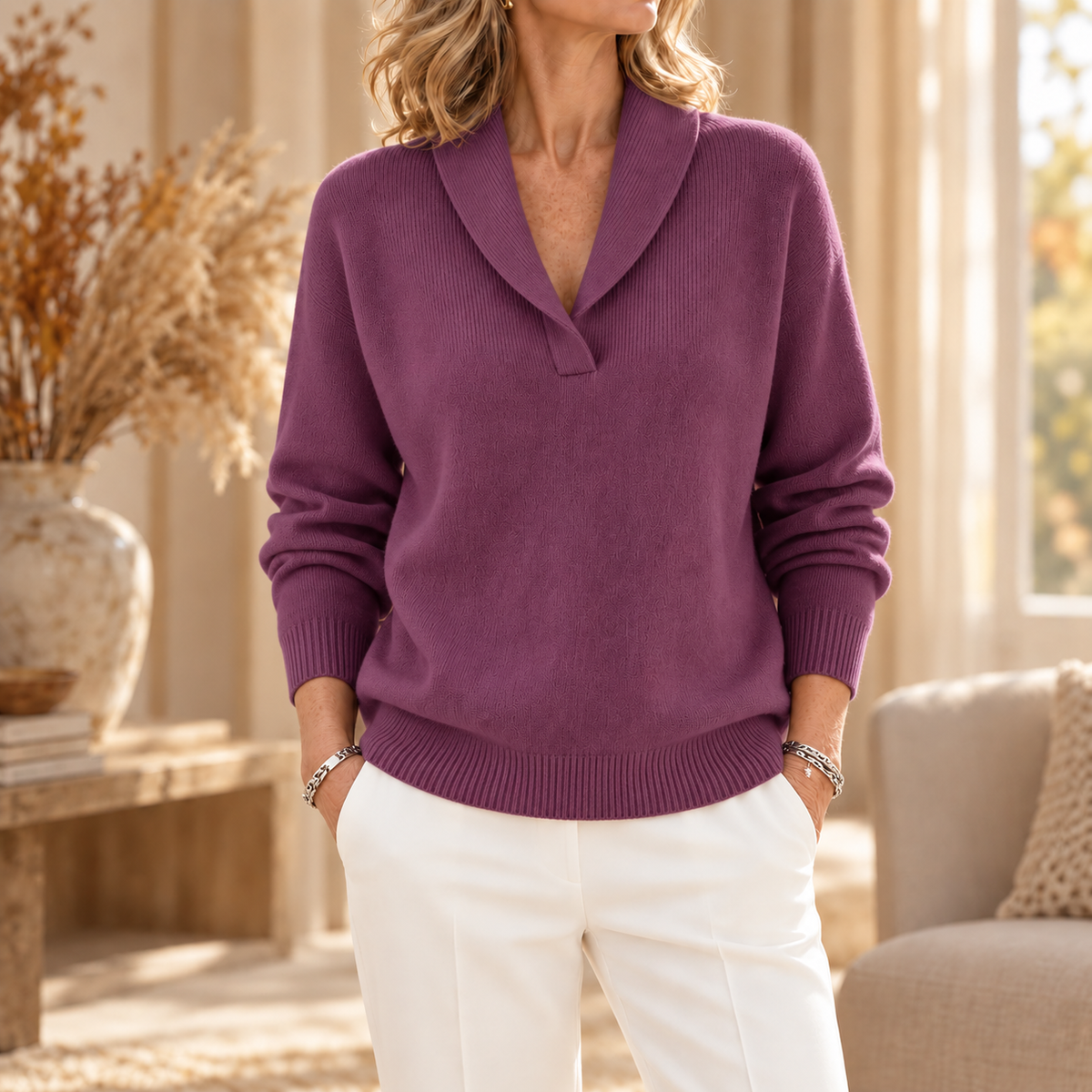 Clarissa | Il Maglione Forgiving-Fit a V