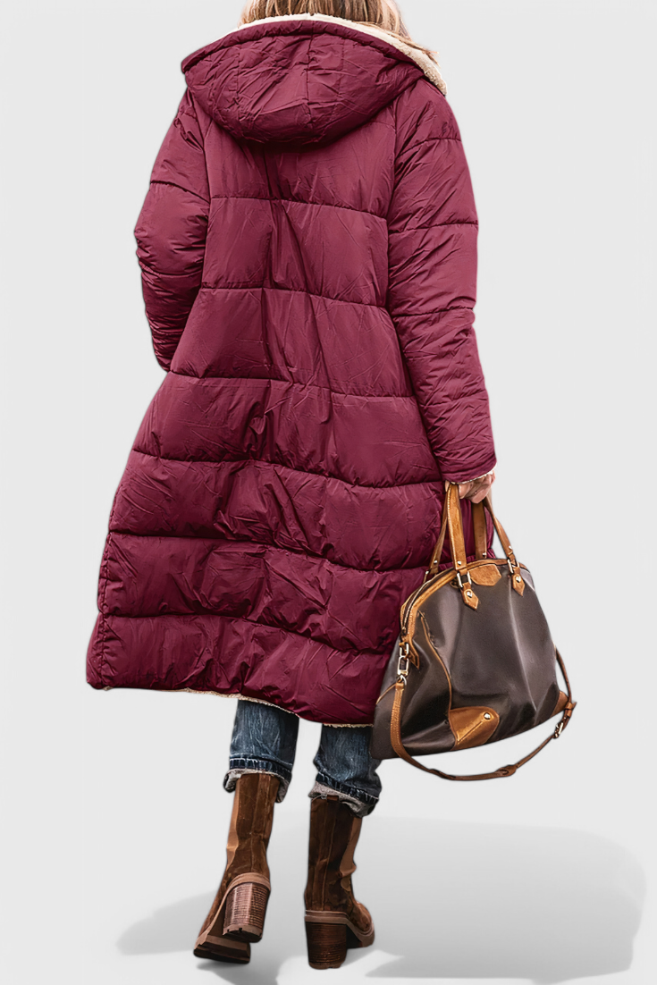 Meredith | Cappotto lungo con cappuccio accogliente