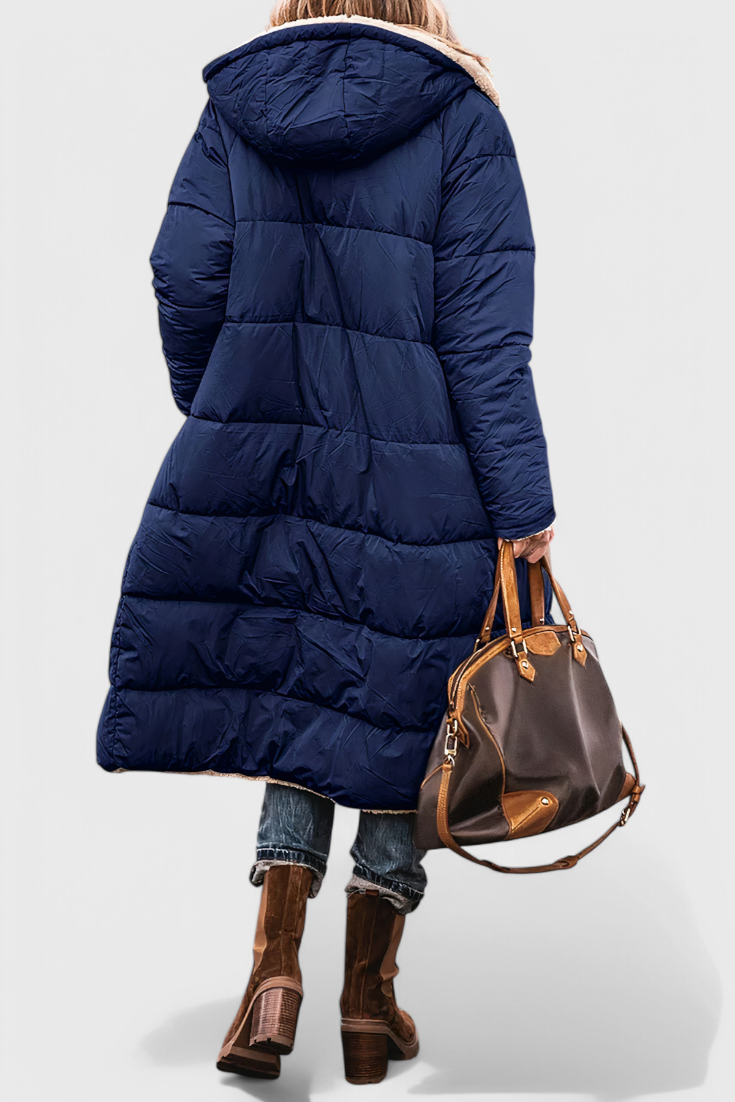Meredith | Cappotto lungo con cappuccio accogliente