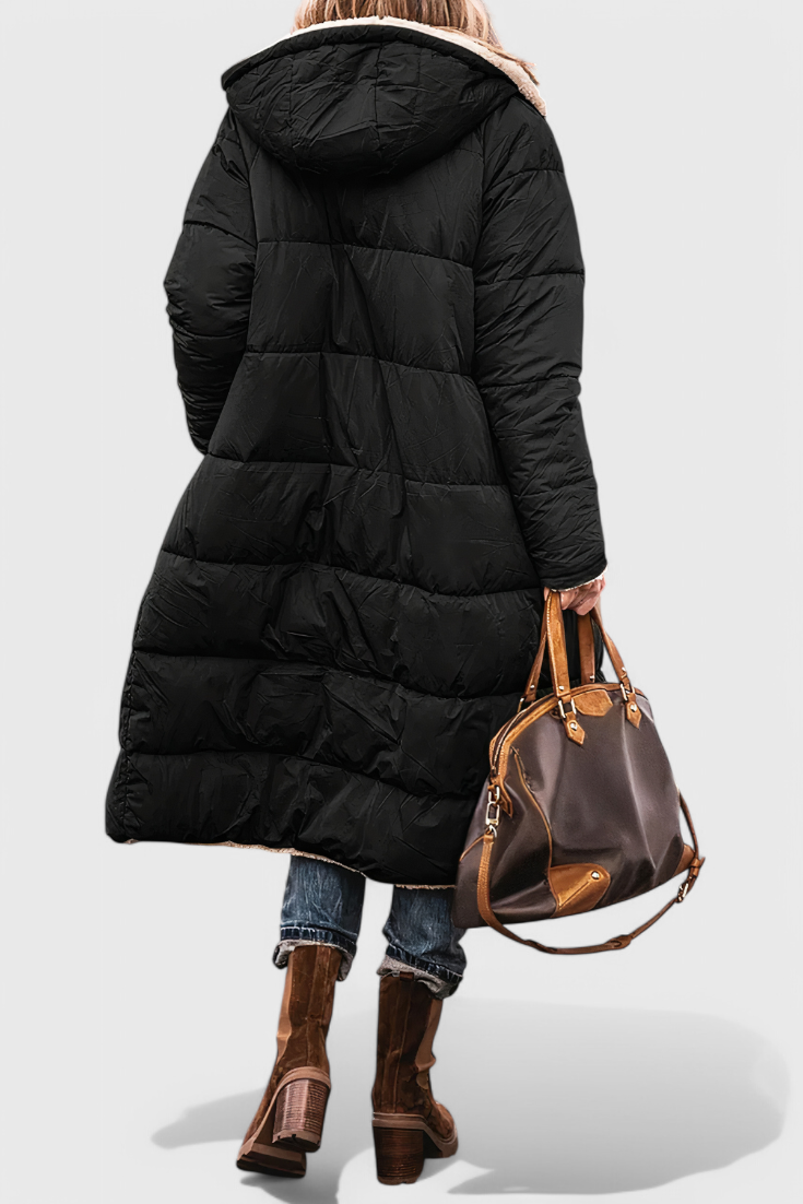 Meredith | Cappotto lungo con cappuccio accogliente