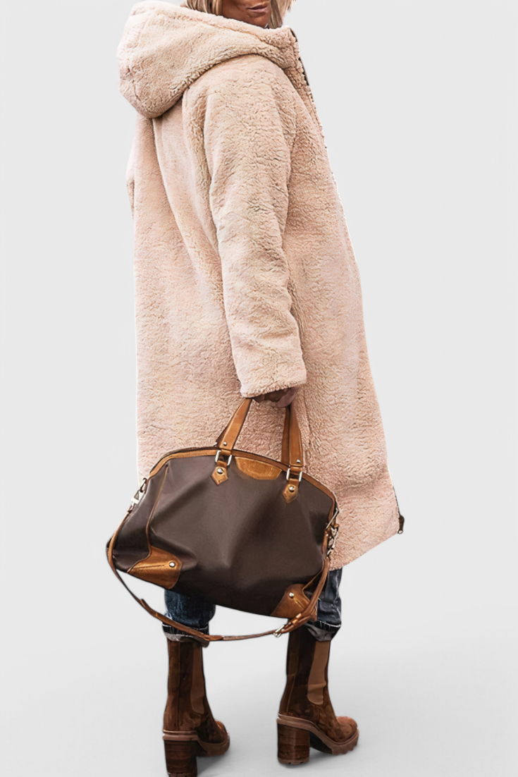 Meredith | Cappotto lungo con cappuccio accogliente