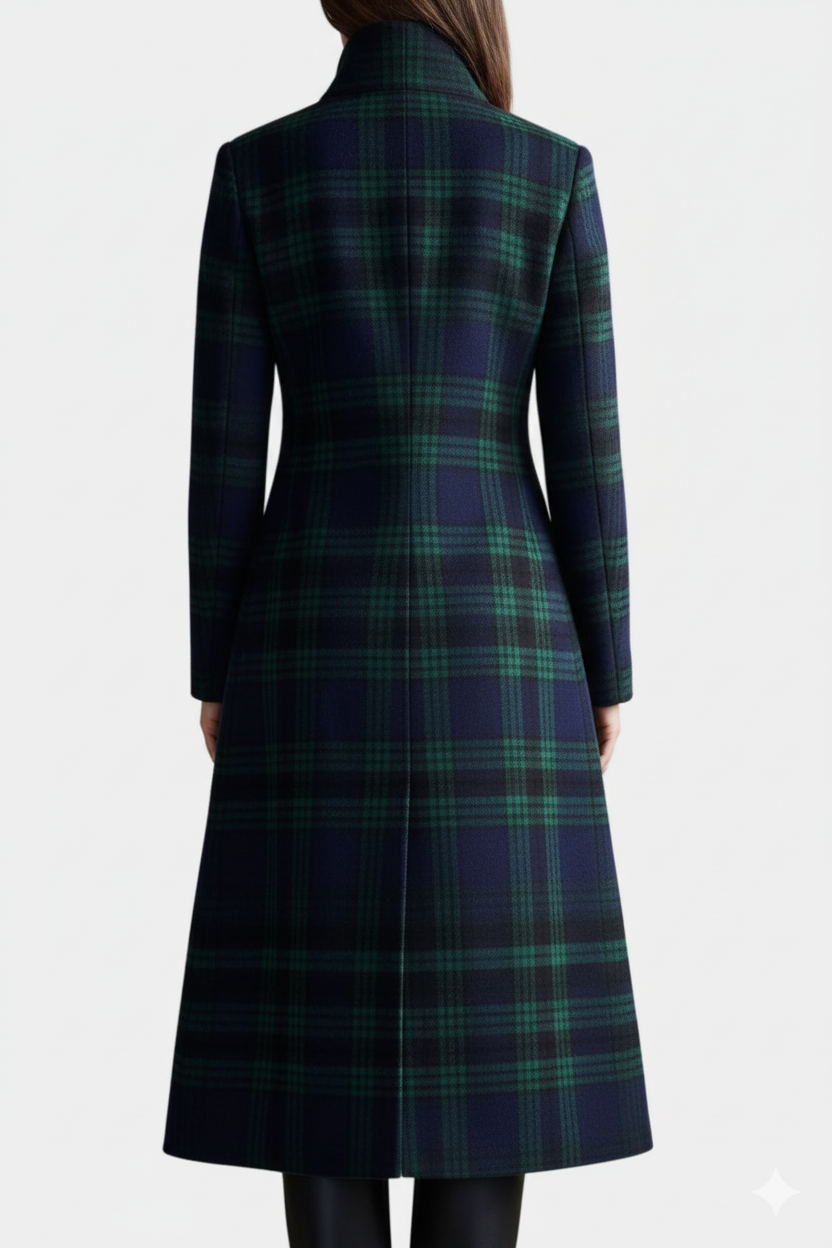 Valentina | Cappotto Midi a Quadri Su Misura