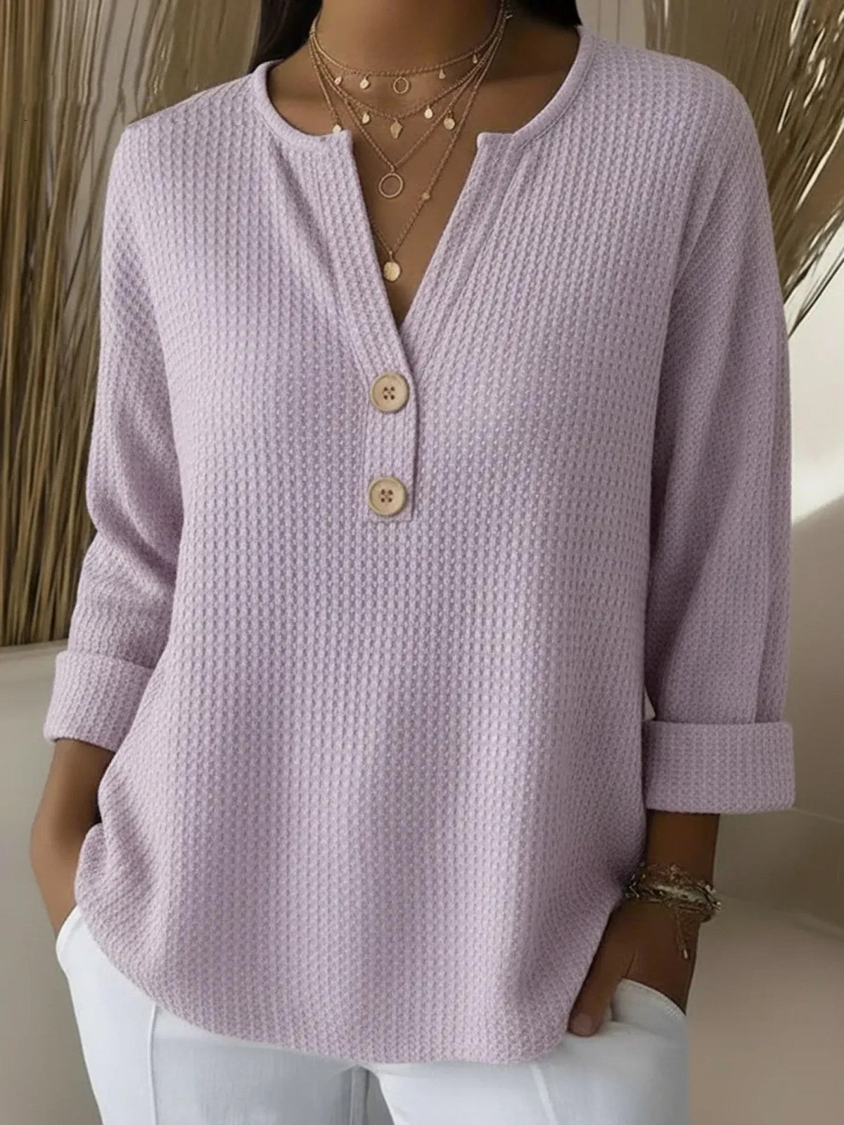Lucinda™ | Camicia Henley con bottoni