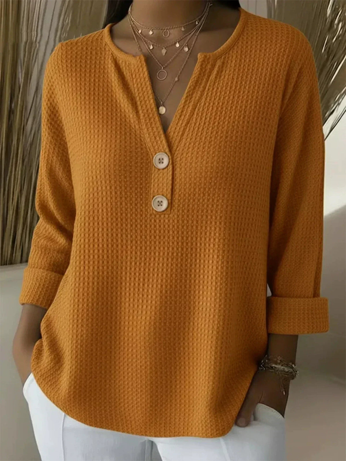 Lucinda™ | Camicia Henley con bottoni