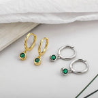 Orecchini in Zircone Verde Brillante