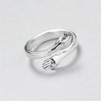 Anello Abbraccio Regolabile in Argento