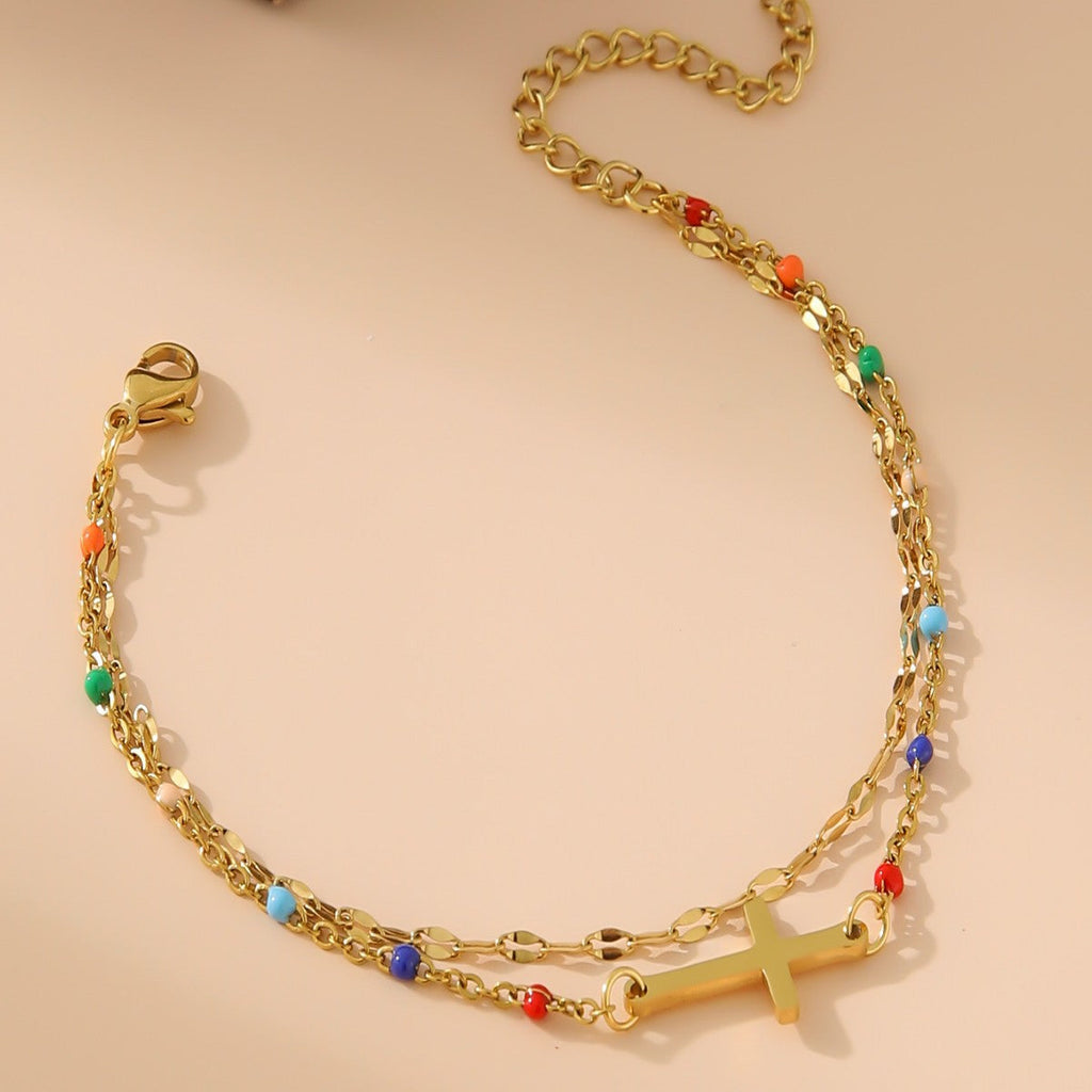 Bracciale con Perline a Croce Guaritrice