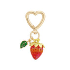 CIONDOLO FRAGOLA CON FOGLIA D'ORO | CHARME