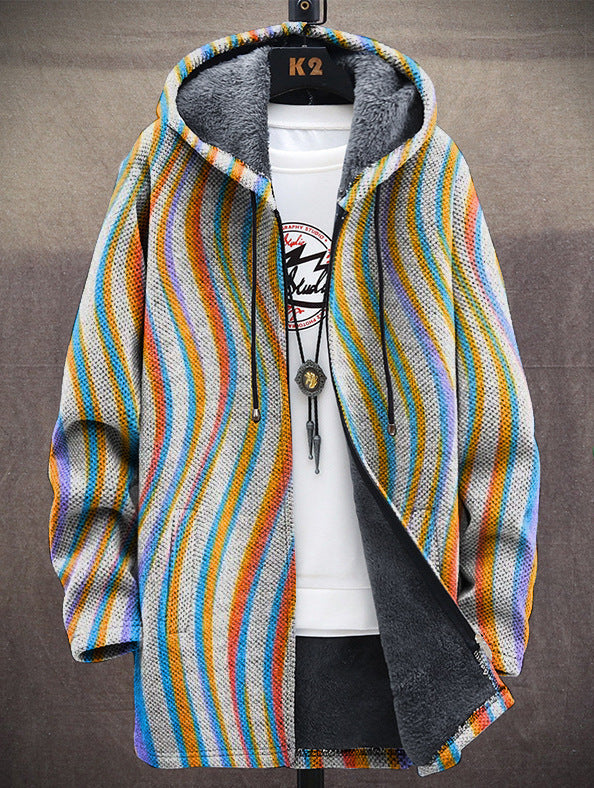 Cecilia | Cardigan con Cappuccio Fantasia Multicolore