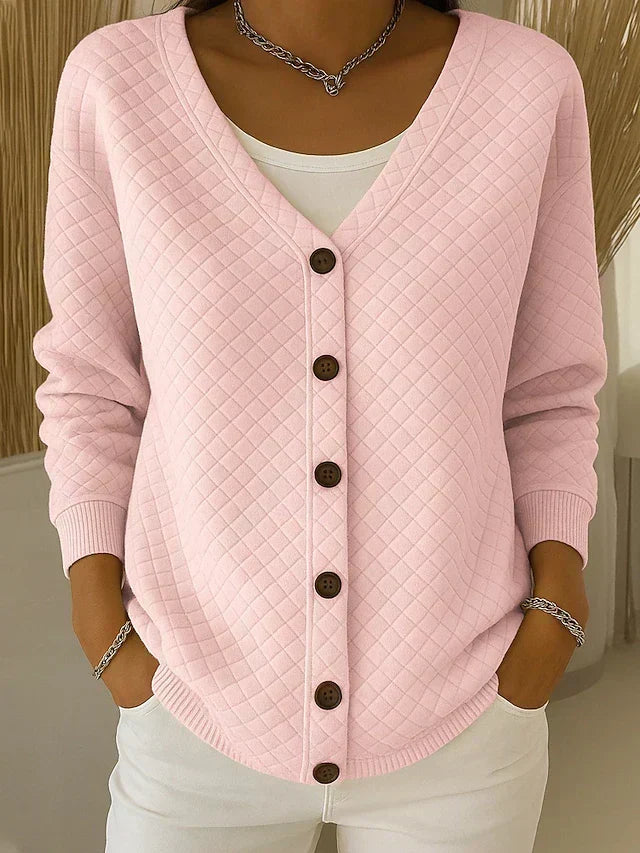 Laverne™ | Cardigan imbottito con bottoni frontali