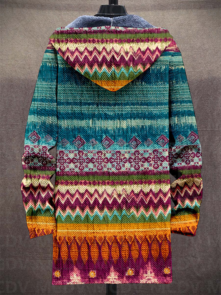 Noemi | Cardigan con Cappuccio Turchese e Fucsia