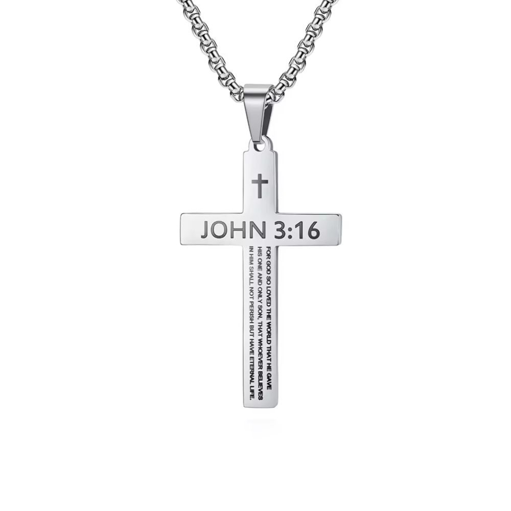 Collana con Croce Giovanni 3:16