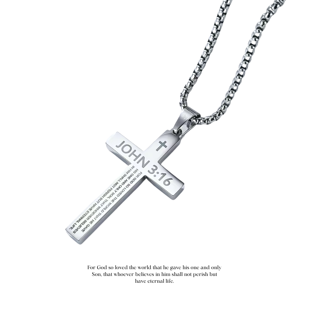 Collana con Croce Giovanni 3:16