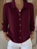 Josephine™ | Cardigan con colletto e bottoni frontali