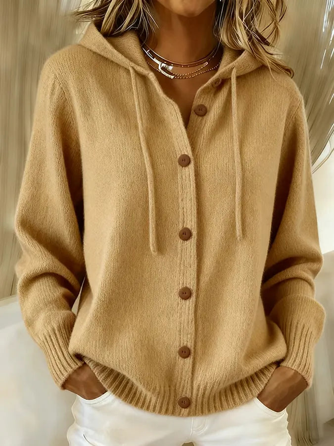 Brenda™ | Felpa con cappuccio e cardigan a bottoni