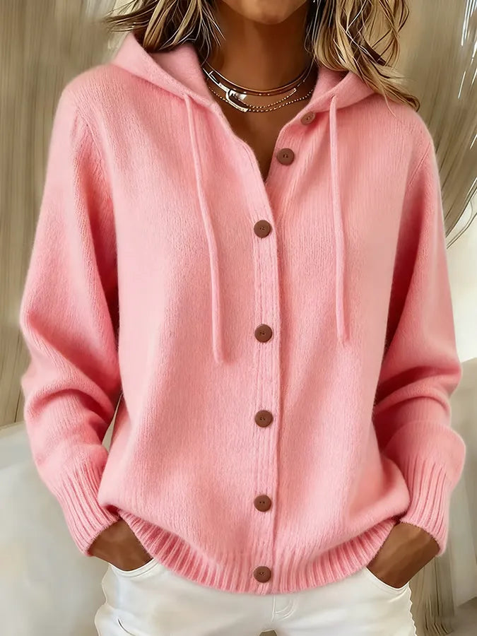 Brenda™ | Felpa con cappuccio e cardigan a bottoni
