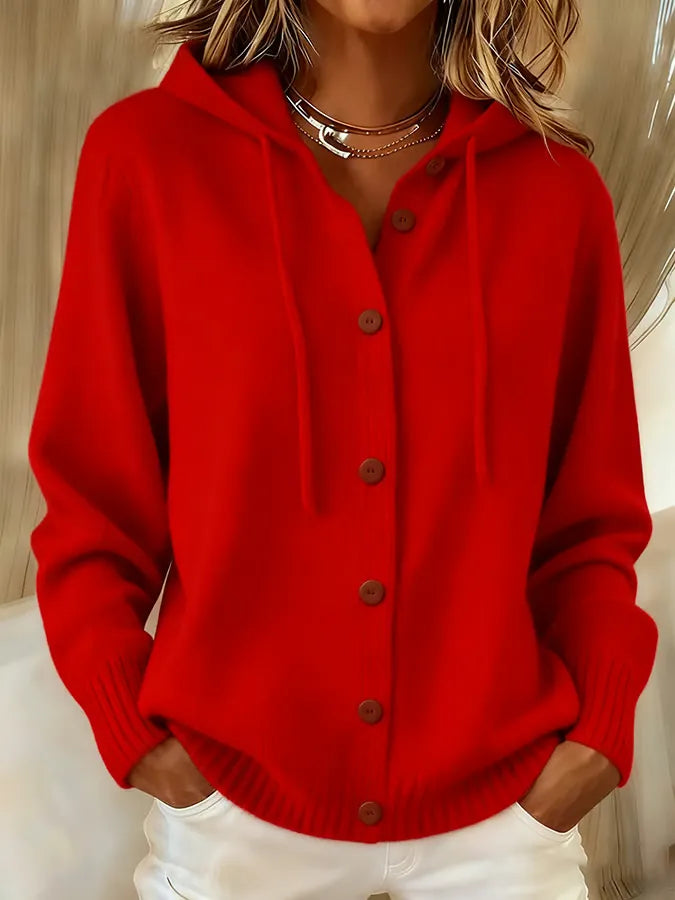 Brenda™ | Felpa con cappuccio e cardigan a bottoni
