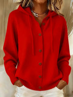 Brenda™ | Felpa con cappuccio e cardigan a bottoni