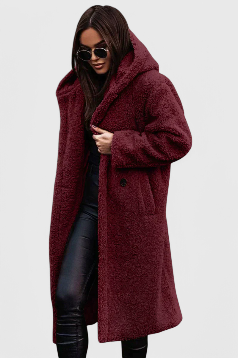 Brielle | Cappotto lungo con cappuccio rilassato