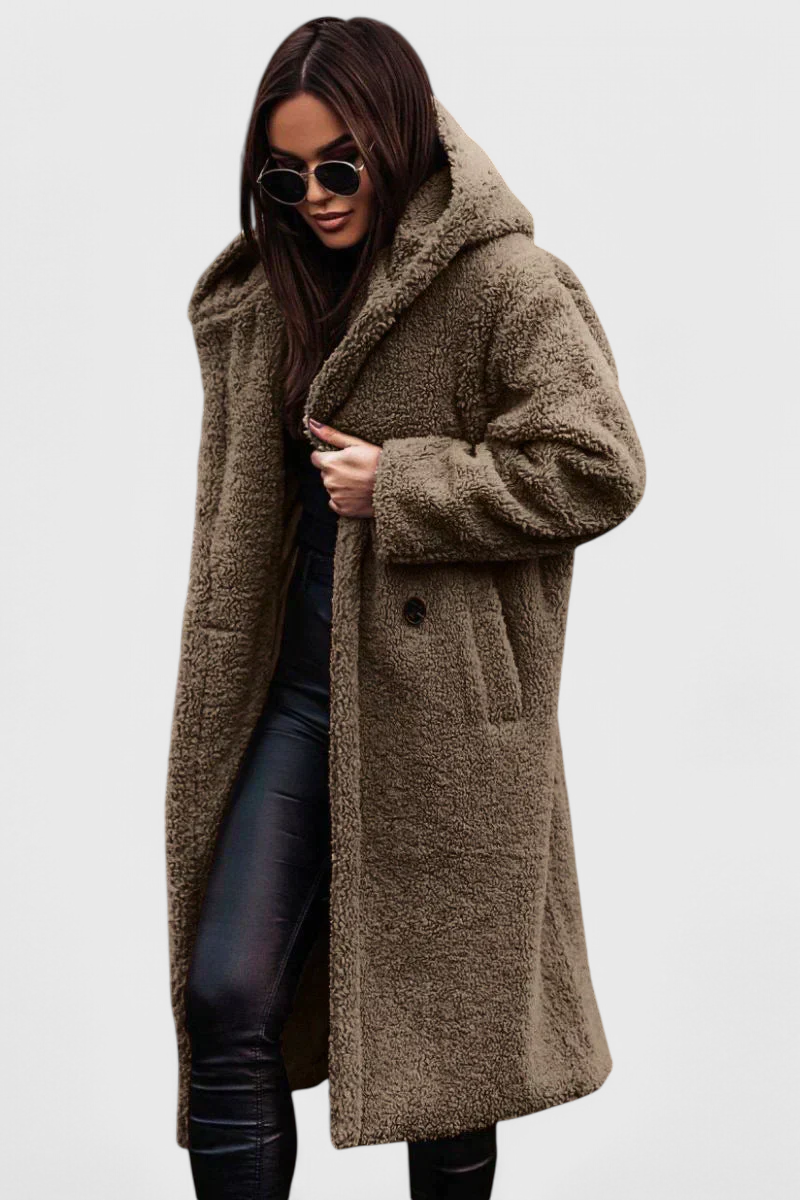 Brielle | Cappotto lungo con cappuccio rilassato