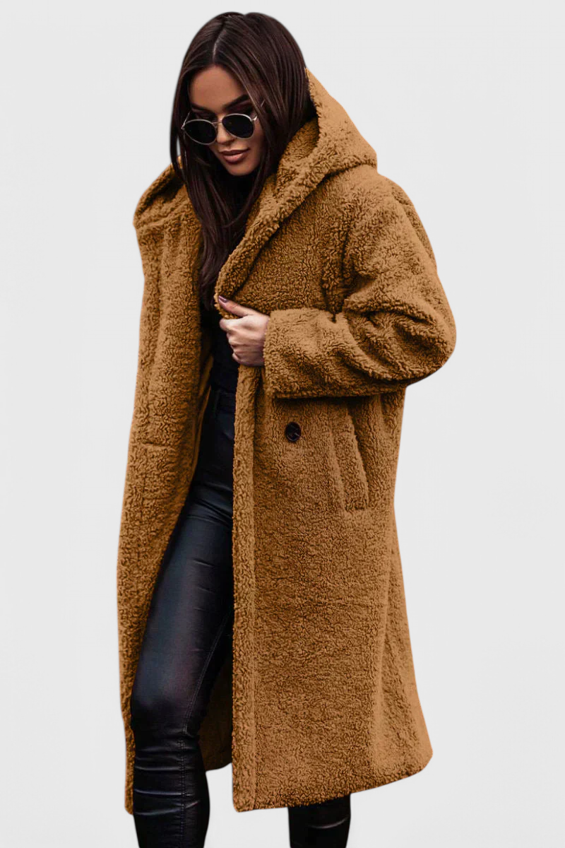 Brielle | Cappotto lungo con cappuccio rilassato